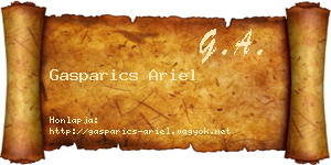 Gasparics Ariel névjegykártya
